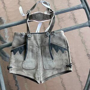 Authentic Bavarian leather child's lederhosen shorts